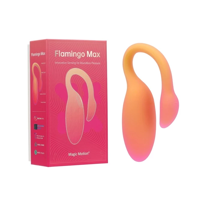 Magic Motion Flamingo Max - Vibrační vajíčko ovládané aplikací, Oranžový