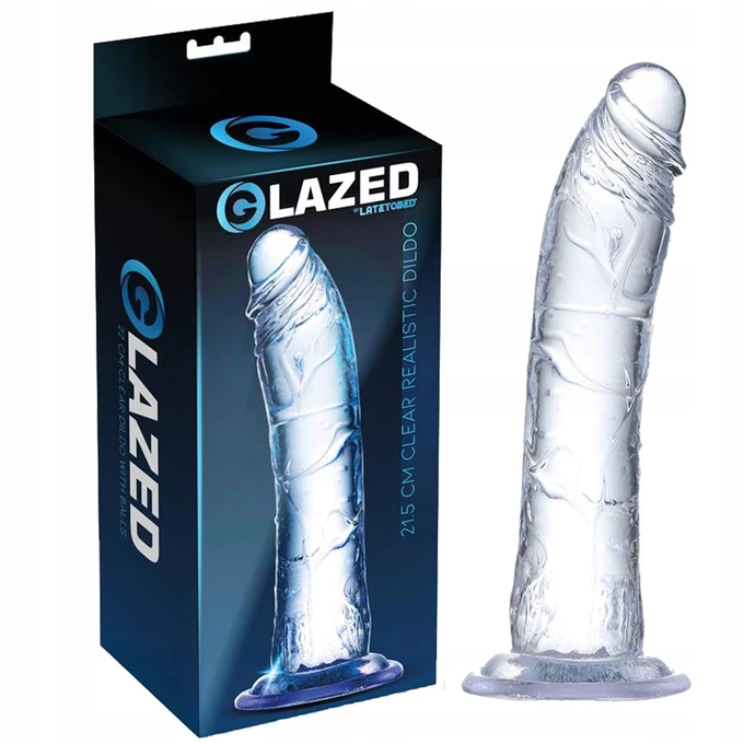 [Zestaw] Glazed Realistic dildo 21,5 cm  - Klasické dildo s přísavkou + Mata Hari Intim Gel 150ml  - Lubrikant na vodní bázi