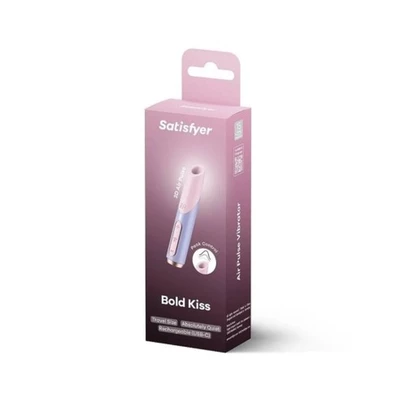 Satisfyer Bold Kiss - Mini vibrátor na klitoris, růžovo-modrá