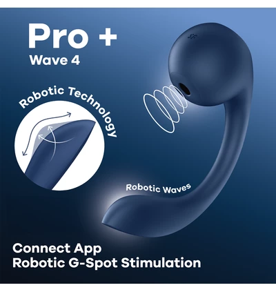 Satisyer Pro+ Wave 4 - G-bod a stimulátor klitorisu s technologií Air Pulse, řízený aplikací