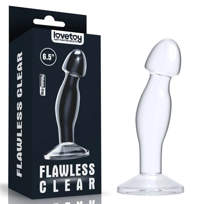 Lovetoy Flawess clear prostate plug - Klasický masážní přístroj na prostatu