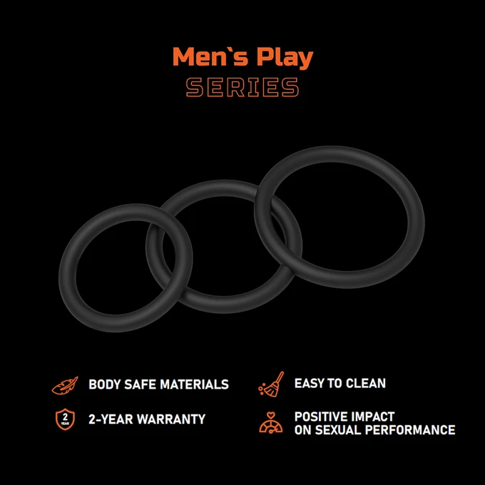 Erospace Men's Play B7 - Sada erekčních kroužků