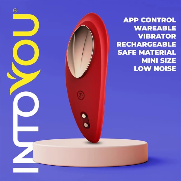 IntoYou Panty Vibrator - Vibrátor na klitoris do prádla, Červený