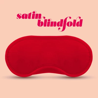 Crushious Satin Blindfold - Škraboška na oči, Červená