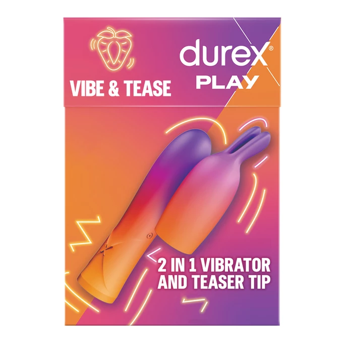 Durex Play 2w1 Tease&amp;Play - Wibrator z końcówką stymulującą
