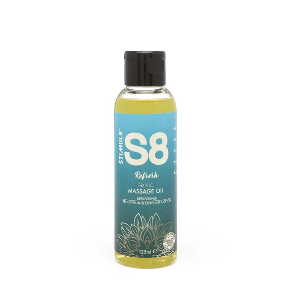Stimul8 S8 Massage Oil 125Ml French Plum &amp; Egyptian Cotton - Olejek do masażu