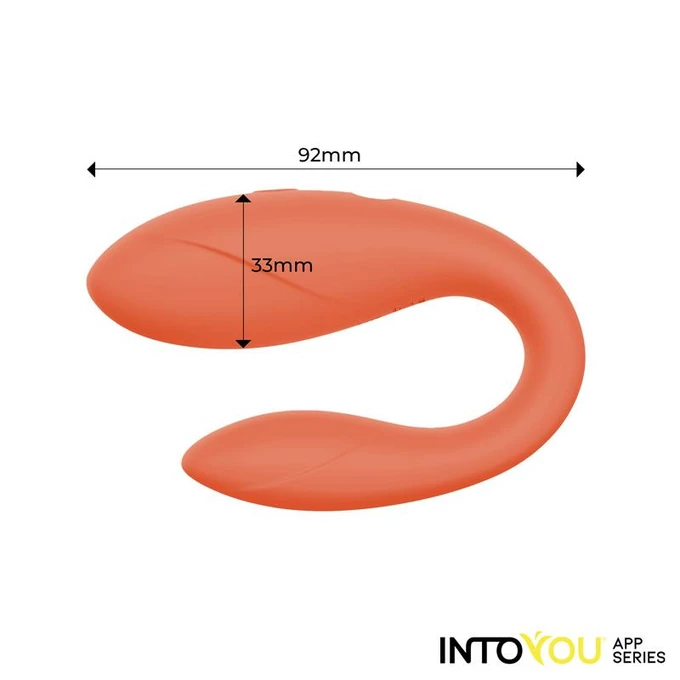 IntoYou Couple toy - Elastyczne, wibrujące jajeczko sterowane aplikacją, Koralowe