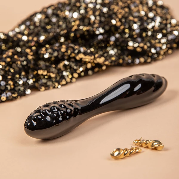 Satisfyer Dazzling Crystal 1 black - Dvojité dildo, Černé