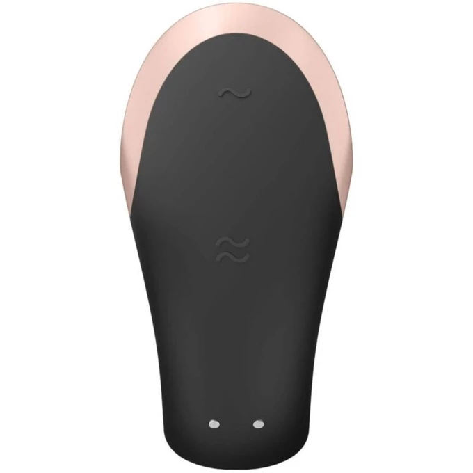 Sada Satisfyer Double Love (Black) - Vibrátor pro páry + gel + dezinfekční sprej