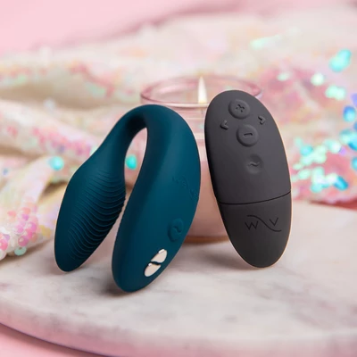 We-vibe Sync 2, Velvet green - Wibrator dla par, butelkowa zieleń