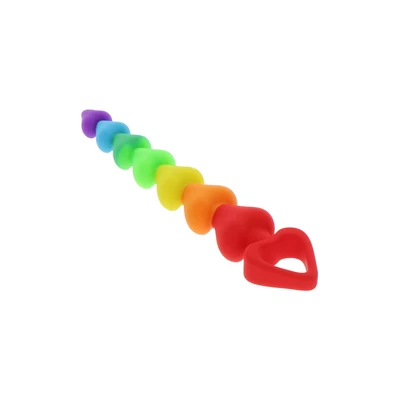 TOYJOY Rainbow Heart Beads Rainbow - Koraliki analne