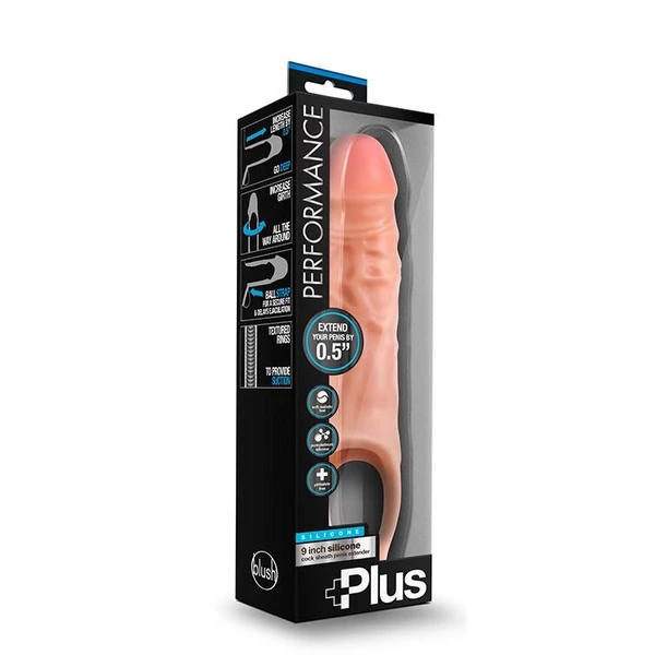 Blush Performance plus 9 inch - Nakładka na penisa, beżowa