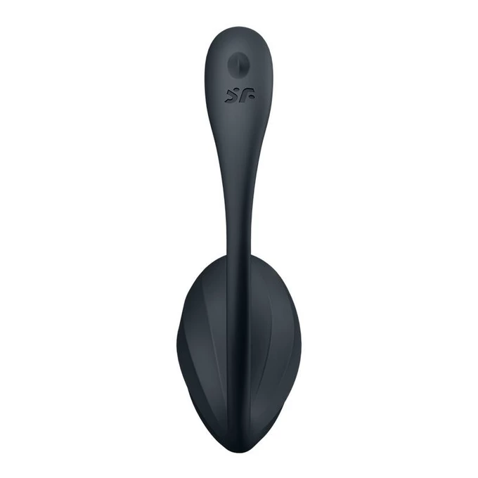 Satisfyer Ribbed Petal - Vibrační vajíčko ovládané dálkovým ovladačem a aplikací, Černé