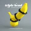 Crushious Triple bead - Sada tří erekčních kroužků, černé