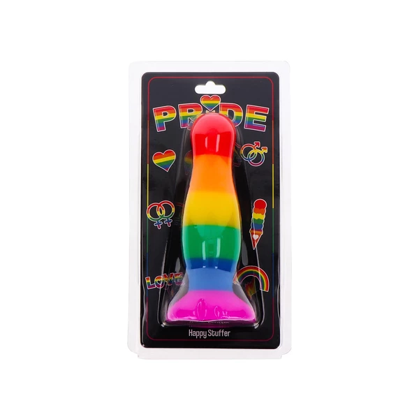 TOYJOY Happy Stuffer Large Rainbow - Dildo klasyczne na przyssawce