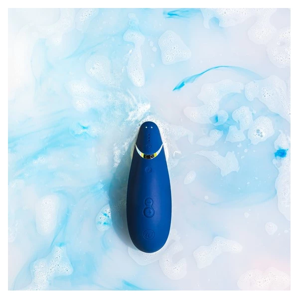 Womanizer Premium 2, Blueberry - Bezdotykový masér klitorisu, námořnická modrá