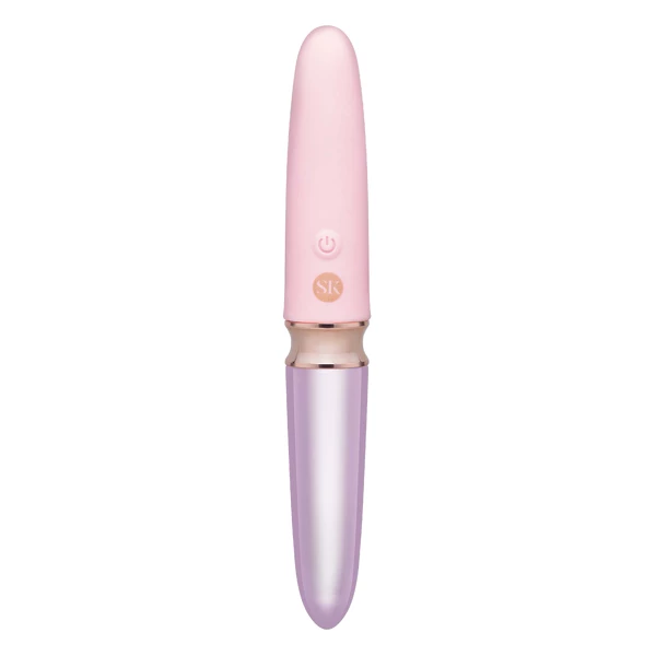 Secret Kisses Lipstick - Klasický dvojitý vibrátor, se skleněnou špičkou