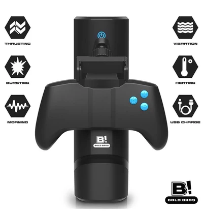 Bold Bros Conty Game Controller - Masturbátor s funkcí vibrace, tlačení a ohřívání