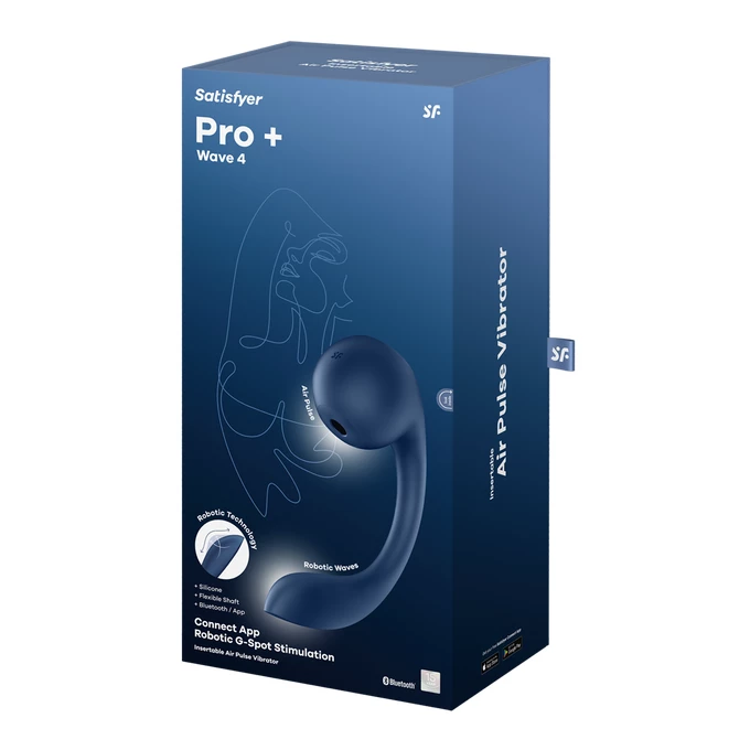 Satisyer Pro+ Wave 4 - G-bod a stimulátor klitorisu s technologií Air Pulse, řízený aplikací