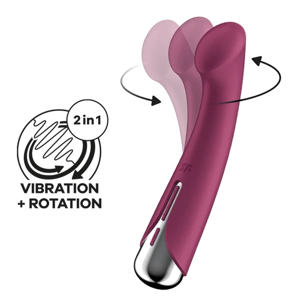 Satisfyer Spinning G - Spot 1 Red - Vibrátor pro bod G, s funkcí rotace