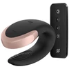 Sada Satisfyer Double Love (Black) - Vibrátor pro páry + gel + dezinfekční sprej