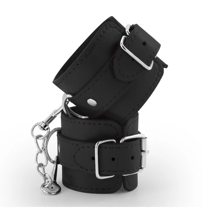 Crushious Bondage Love - Pouta z umělé kůže, černá