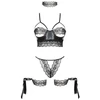 Beauty Night Shaquila  - Koronkowy zestaw z bondage i opaską na oczy
