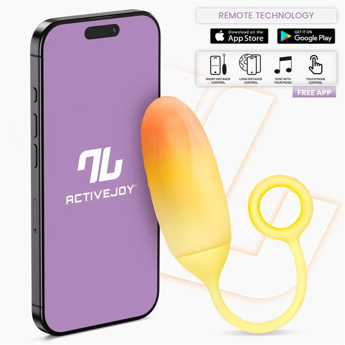 IntoYou Double Layer Egg - Wibrujące jajeczko, sterowane aplikacją, żółte