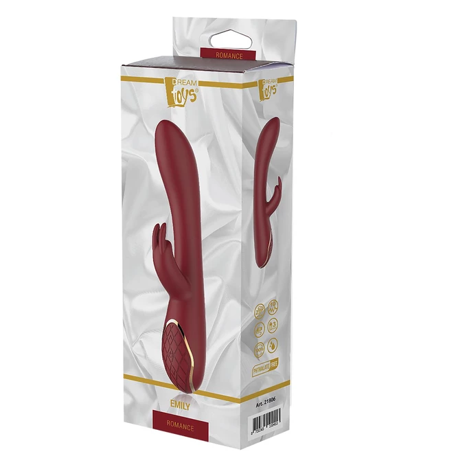 Dream toys Romance Emily Rabbit - Wibrator króliczek, Bordowy