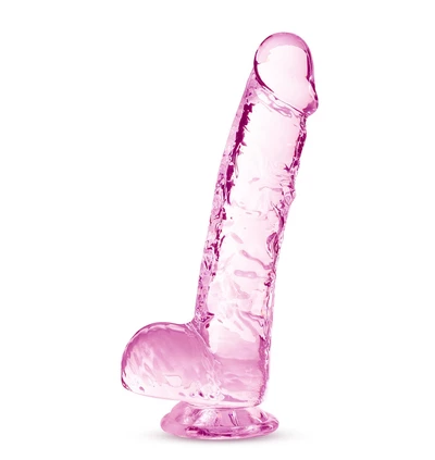Blush 6 Inch Crystalline Dildo Rose - Classic Dildo, růžové