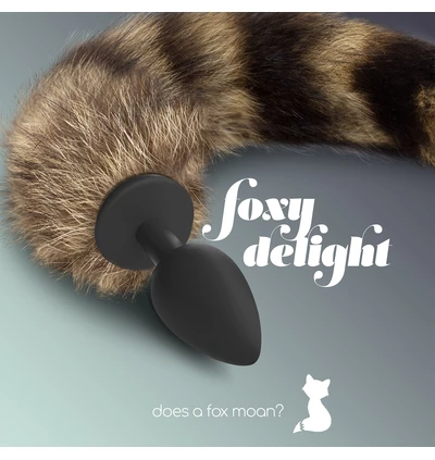 Crushious Foxy delight - Anální kolík s ocasem, černý