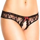 Softline 2418 - Stringi z otwartym krokiem, czarne