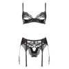 Beauty Night Marilyn Set - Koronkowy zestaw bielizny, czarny