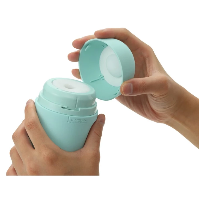 Tenga Puffy Mint Green - Klasický masturbátor s měkkou texturou