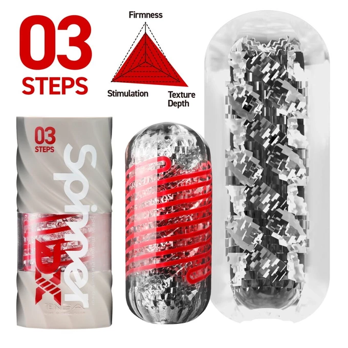 Tenga Spinner DX 02 Bumps - Klasický masturbátor s rotačním efektem