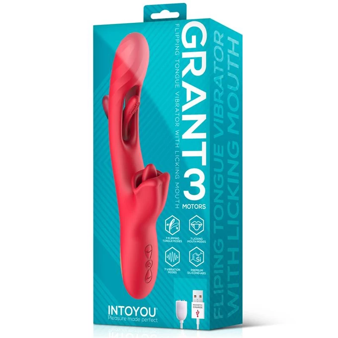 Intoyou Grant -  Vibrátor králíka s rotační funkcí a simulací orálního sexu