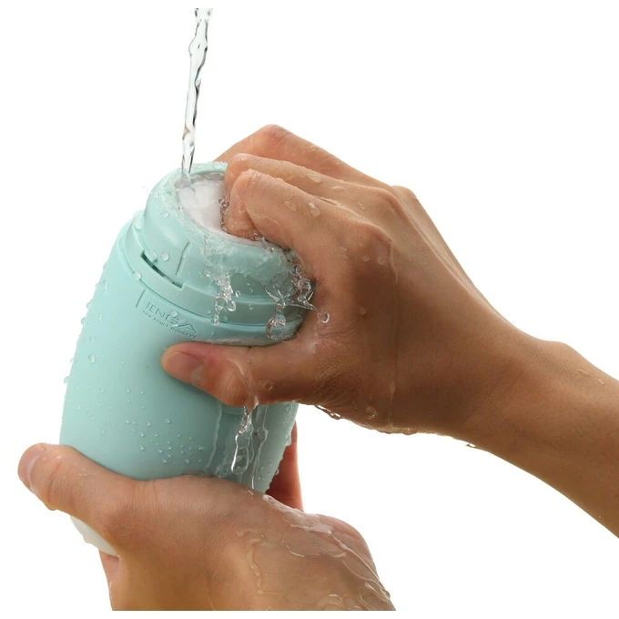 Tenga Puffy Mint Green - Klasický masturbátor s měkkou texturou