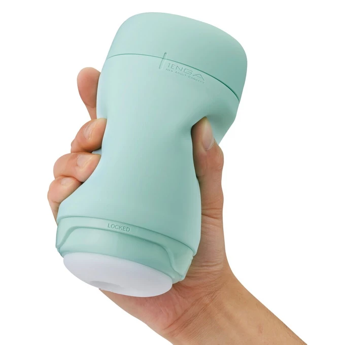 Tenga Puffy Mint Green - Klasický masturbátor s měkkou texturou