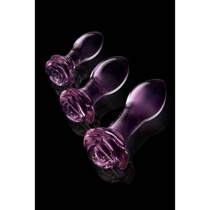 Dream toys Glaze Glass Rosebud - Zestaw korków analnych