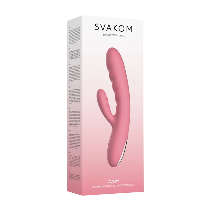 Svakom Avery - Vibrátor rabbit, růžový