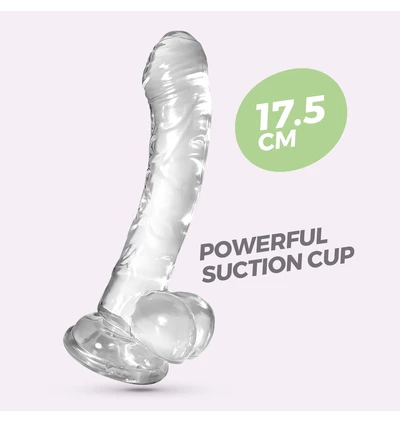 Crushious Hudini Jelly - Dildo s přísavkou, průhledný