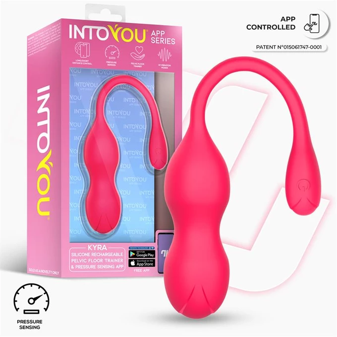 Intoyou Kyra Pelvic - Kulki gejszy sterowane aplikacją, Różowe