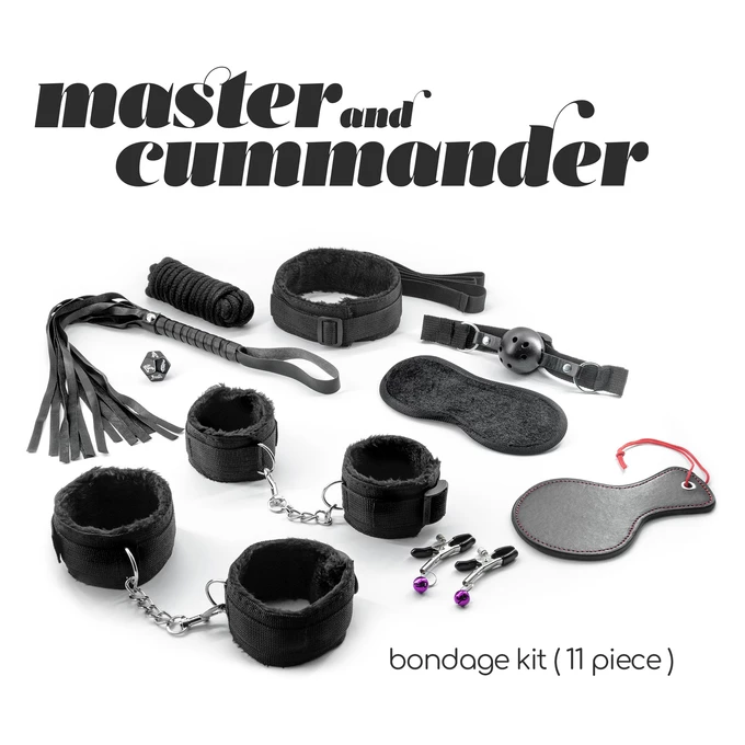 Crushious Master &amp; Cummander - Sada BDSM, černá