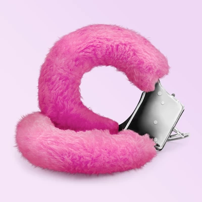 Crushious Love Cuffs - Pouta s kožešinou, różowe