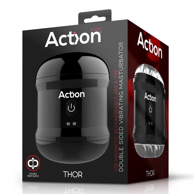 Action Thor Double Sided - Masturbátor s vibračním 