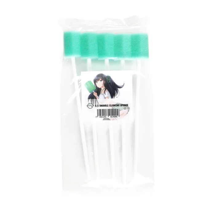 KYO Cleaning Sponge Sticks - Houbičkové tyčinky na čištění erotických pomůcek, 5 szt 