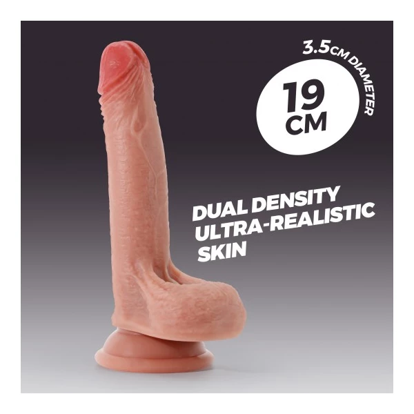 Crushious Inviktus 19 cm - Klasické dildo s přísavkou