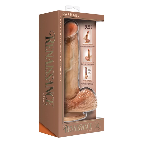 Blush Renaissance Raphael 9.5 Inch Sliding  - Klasické dildo s přísavkou