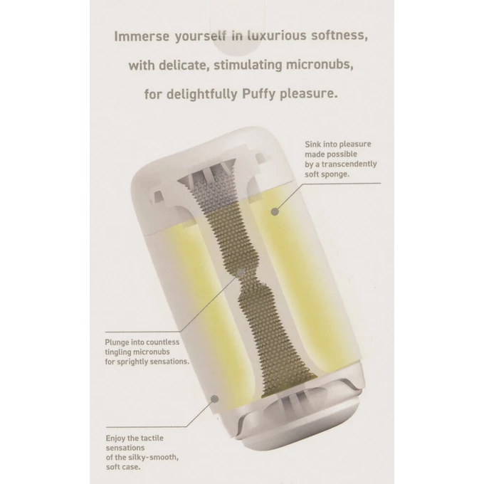 Tenga Puffy Suger White - Klasický masturbátor s měkkou texturou