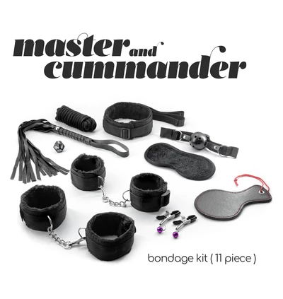 Crushious Master &amp; Cummander - Sada BDSM, černá